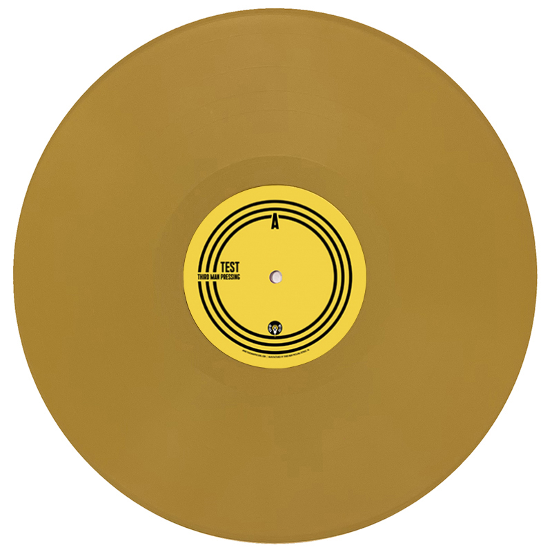 Opaque Gold color vinyl on white background