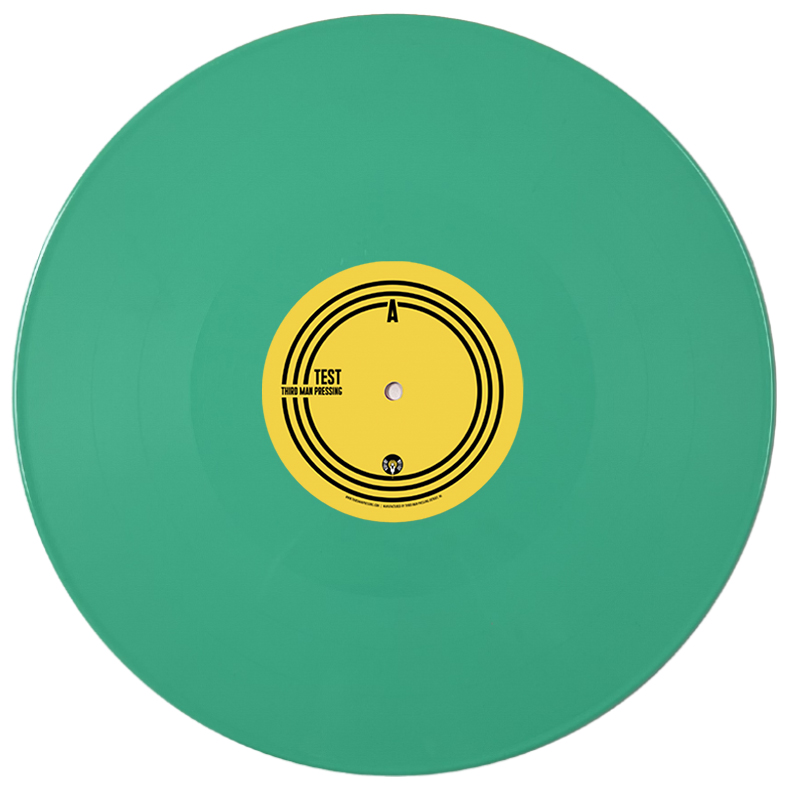 Springtime Green color vinyl on white background